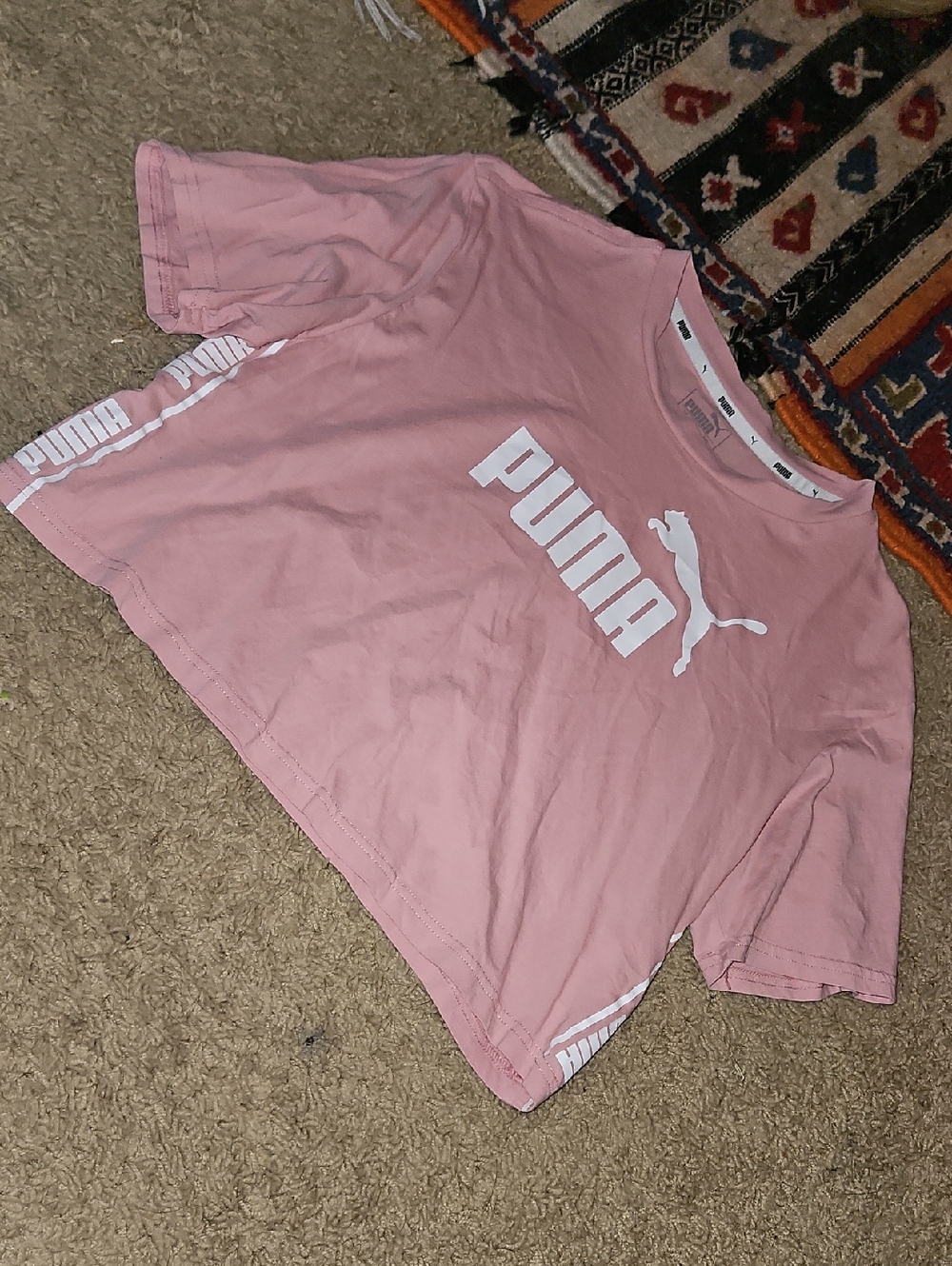 Puma Pink Cropped Tee